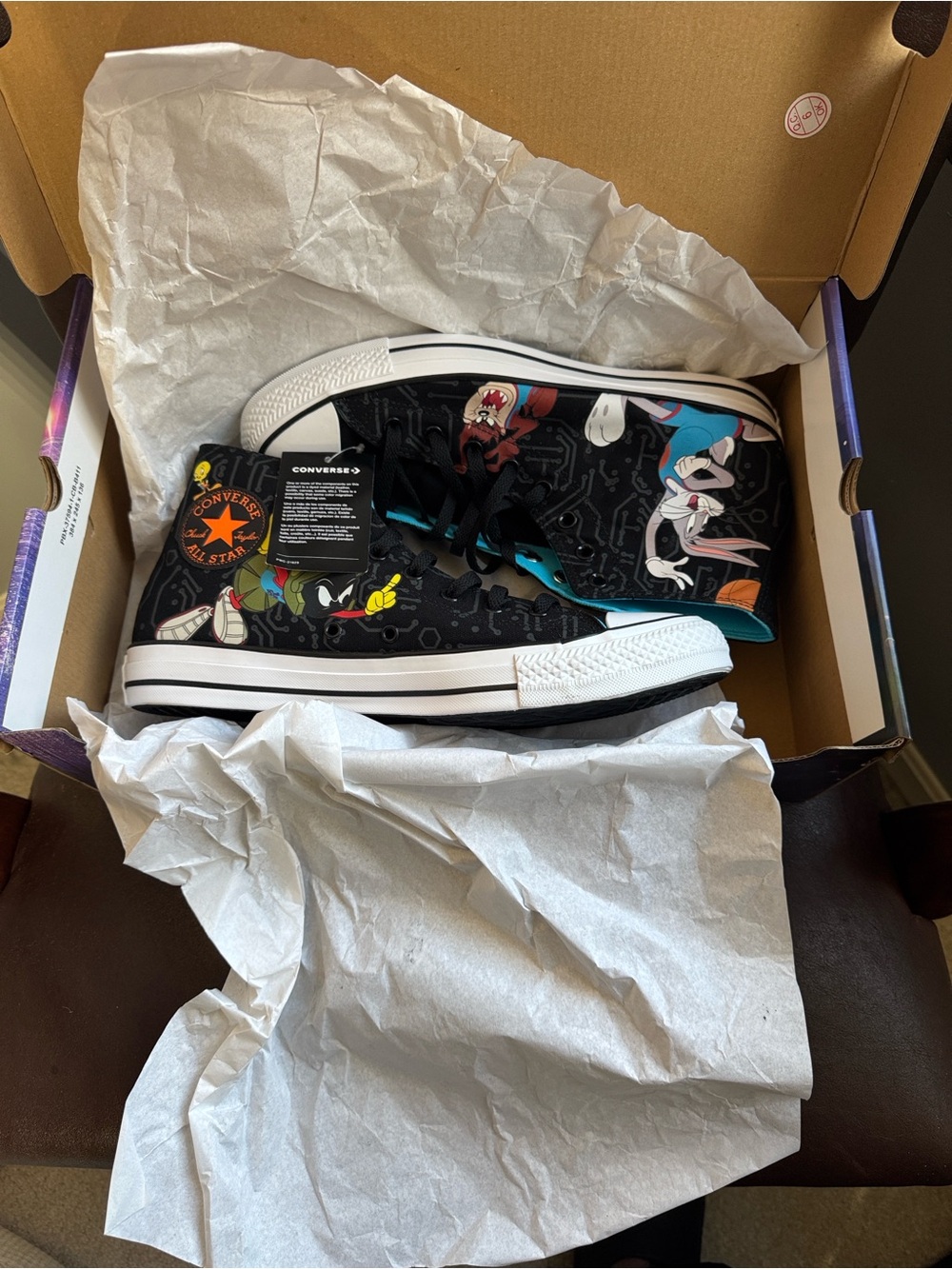 Converse x Space Jam Looney Tunes Chuck Taylor Hi NWT Size 11.5 Men - Picture 4 of 6